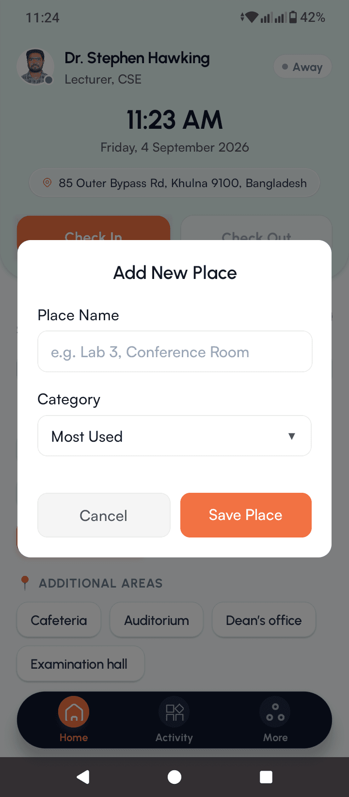 Add Custom Workplace